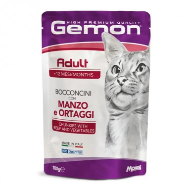  Gemon Cat Wet Adult говядина с овощами 0,1 Кг