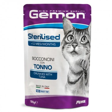  Gemon Cat Wet Sterilized тунец с рыбкой дорогой 0,1 Кг