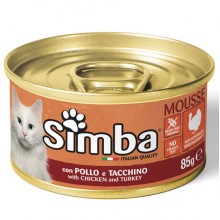 Влажный корм для котов Monge Simba Cat Wet курица и индейка 0,085 Кг