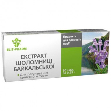 Комплекс для профилактики нервной системы Elit-Pharm Экстракт Шлемника Байкальского 80 таб