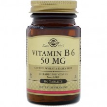 Пиридоксин Solgar Vitamin B6 50 mg 100 Veg Tabs