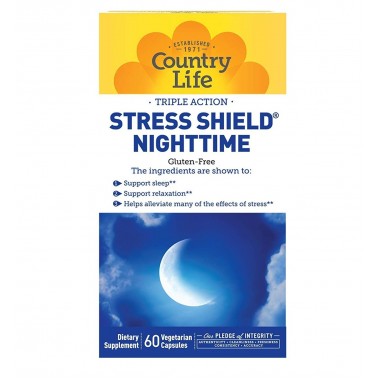 Комплекс для профилактики нервной системы Country Life Stress Shield Nighttime 60 Caps Комплекс для профилактики нервной системы Country Life Stress Shield Nighttime 60 Caps