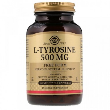 Тирозин Solgar L-Tyrosine 500 mg 100 Veg Caps