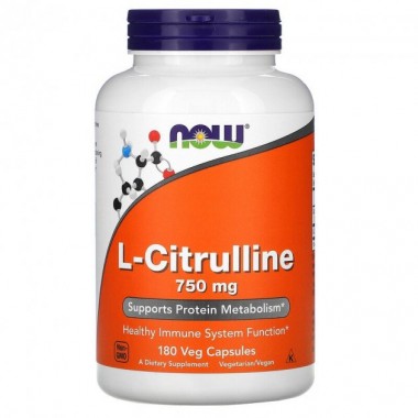 Цитруллин NOW Foods CITRULLINE 750 mg 180 Veg Caps