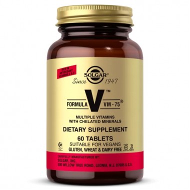 Витаминно-минеральный комплекс Solgar Formula V VM-75 Multiple Vitamins with Chelated Minerals 60 Veg Tabs