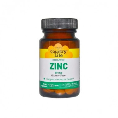 Микроэлемент Цинк Country Life Zinc Chelated 50 mg 100 Tabs