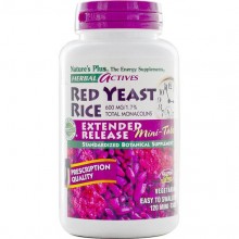 Красный рис Nature's Plus Herbal Actives, Red Yeast Rice 600 mg 120 Mini Tabs