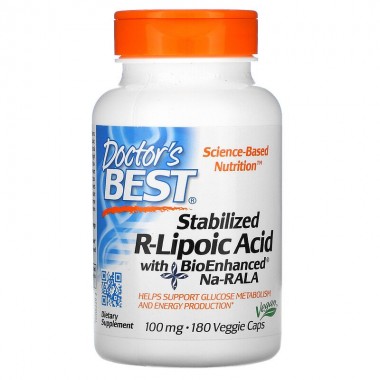 Альфа-липоевая кислота Doctor's Best Stabilized R-Lipoic Acid 100 mg 180 Veg Caps