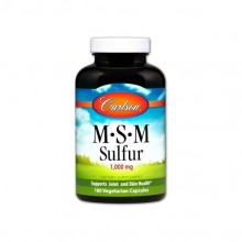 Препарат для суставов и связок Carlson Labs MSM Sulfur 1000 mg 180 Veg Caps