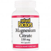 Микроэлемент Магний Natural Factors Magnesium Citrate 150 mg 90 Caps NFS-01652