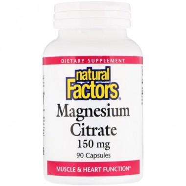 Микроэлемент Магний Natural Factors Magnesium Citrate 150 mg 90 Caps NFS-01652 Микроэлемент Магний Natural Factors Magnesium Citrate 150 mg 90 Caps NFS-01652