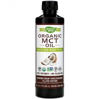 Комплекс для профилактики работы головного мозга Nature's Way Organic MCT Oil, 16 fl oz 480 ml NWY-10895