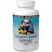 Натуральная добавка для иммунитета Source Naturals Wellness, Children's Immune Chewable 30 Wafers Delicious Berry Flavor SNS-02138