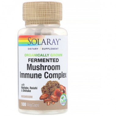 Грибной комплекс Solaray Maitake Mushroom 600 mg 100 Veg Caps SOR-01378