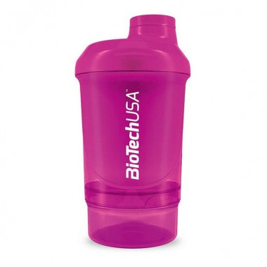 Шейкер BioTechUSA Shaker Wave + Nano 300ml /+150ml container/ Magic Magenta