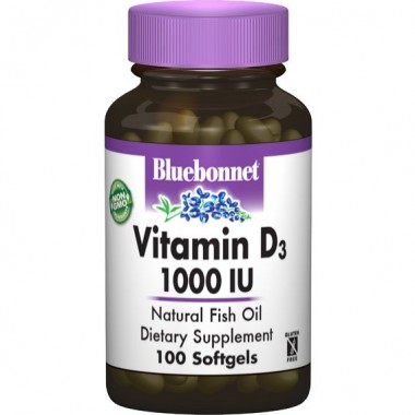 Витамин D Bluebonnet Nutrition Vitamin D3 1000IU 100 Softgels BLB0308