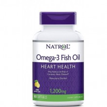Омега 3 Natrol Omega-3 Fish Oil 1200 mg 60 Softgels Natural Lemon Flavor NTL-04409