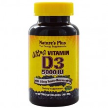 Витамин D Nature's Plus Ultra Vitamin D3, 5000 IU 90 Tabs NTP1045