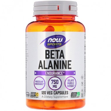 Бета аланин NOW Foods Beta-Alanine, Endurance 750 mg 120 Veg Caps