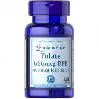 Фолиевая кислота Puritan's Pride Folic Acid 400 mcg 250 Tabs