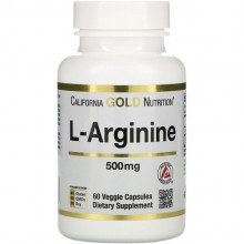 Аргинин California Gold Nutrition L-Arginine, AjiPure 500 mg 60 Veg Caps