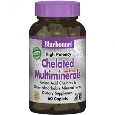 Мультиминеральный комплекс Bluebonnet Nutrition Chelated Multiminerals Iron Free 60 Caplets BLB0206