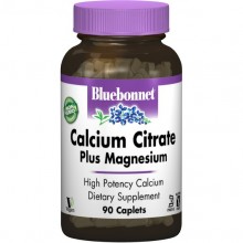 Микроэлемент Кальций Bluebonnet Nutrition Calcium Citrate Plus Magnesium 90 Caplets BLB0716