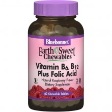 Фолиевая кислота Bluebonnet Nutrition Vitamin B6, B12 + Folic Acid 60 Chewable Tabs Natural Raspberry Flavor BLB0445 Фолиевая кислота Bluebonnet Nutrition Vitamin B6, B12 + Folic Acid 60 Chewable Tabs Natural Raspberry Flavor BLB0445