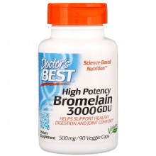 Бромелайн Doctor's Best Bromelain 3000 GDU, High Potency 500 mg 90 Veg Caps DRB00215 Бромелайн Doctor's Best Bromelain 3000 GDU, High Potency 500 mg 90 Veg Caps DRB00215