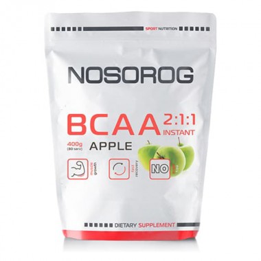 Аминокислота BCAA для спорта Nosorog Nutrition BCAA 2:1:1 400 g /72 servings/ Apple Аминокислота BCAA для спорта Nosorog Nutrition BCAA 2:1:1 400 g /72 servings/ Apple