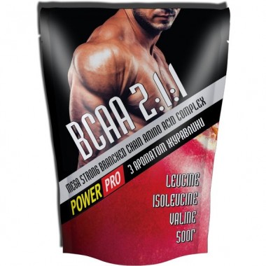 Аминокислота BCAA для спорта Power Pro BCAA 2:1:1 500 g /100 servings/ Клюква