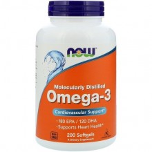 Омега 3 NOW Foods Omega-3 Molecularly Distilled Softgels 200 Softgels Омега 3 NOW Foods Omega-3 Molecularly Distilled Softgels 200 Softgels