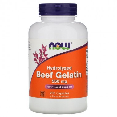 Желатин NOW Foods Beef Gelatin 550 mg 200 Caps Желатин NOW Foods Beef Gelatin 550 mg 200 Caps
