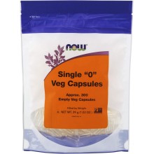Пустые капсулы NOW Foods "0" Single VCaps 300 Veg Caps Пустые капсулы NOW Foods "0" Single VCaps 300 Veg Caps