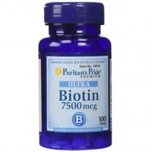 Биотин Puritan's Pride Biotin 7500 mcg 100 Tabs PTP-18556 Биотин Puritan's Pride Biotin 7500 mcg 100 Tabs PTP-18556