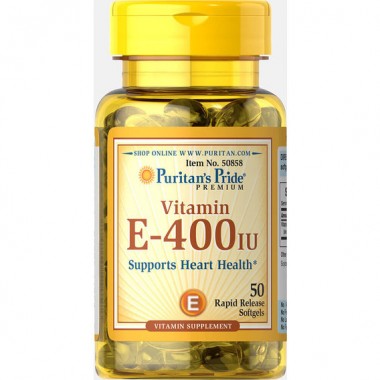 Витамин E Puritan's Pride Vitamin E-400 IU 50 Softgels
