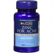 Микроэлемент Цинк Puritan's Pride Zinc for Acne 100 Tabs