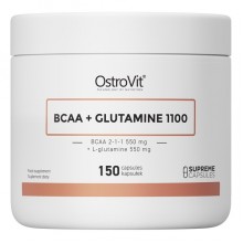 Аминокислота BCAA для спорта OstroVit BCAA + Glutamine 1100 mg 150 Caps