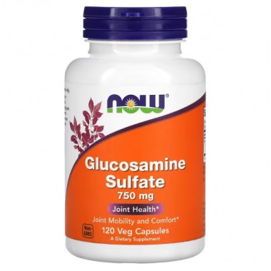 Препарат для суглобів та зв'зок NOW Foods Glucosamine Sulfate 750 mg 120 Veg Caps