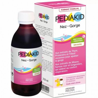 Протизастудний засіб для дітей Pediakid Nez - Gorge 250 ml Honey and Lemon