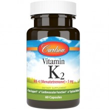 Вітамін K Carlson Labs Vitamin K2 5 mg 60 Soft Gels