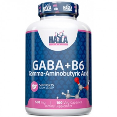 Аминокомплекс Haya Labs Gaba + B6 500 mg 100 Veg Caps