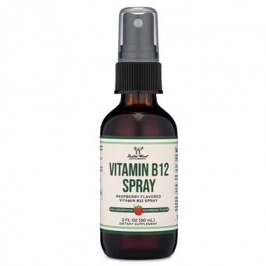 Витамин Б12 Double Wood Vitamin B12 Spray (Methylcobalamin) 60 ml /125 servings/ Raspberry