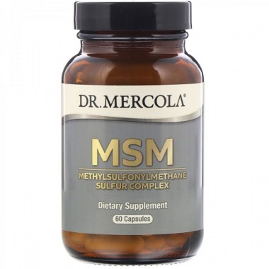 Препарат для суглобів та зв'зок Dr. Mercola MSM, Methylsulfonylmethane Sulfur Complex 60 Caps