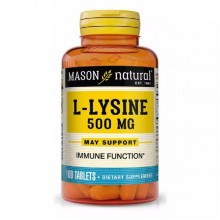 Амінокислота Лізін Mason Natural L-Lysine 500 mg 100 Tabs