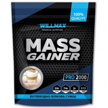 Гейнер Willmax Mass Gainer 2000 g /20 servings/ Latte Macchiato