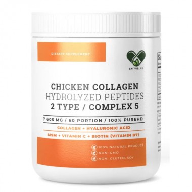 Колаген En`vie Lab Chicken Collagen Complex 5 (2 TYPE) 457 g /60 servings/ Pure