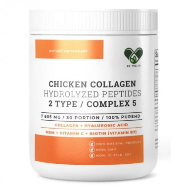 Колаген En`vie Lab Chicken Collagen Complex 5 (2 TYPE) 229 g /30 servings/ Pure