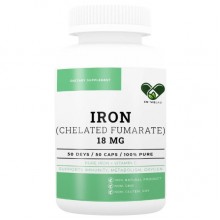 Мікроелемент Залізо En`vie Lab Iron (chelated fumarate) 18 mg 50 Caps