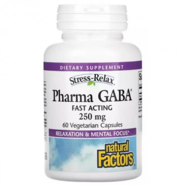 Амінокомплекс Natural Factors Stress-Relax Pharma GABA 250 mg 60 Veg Caps